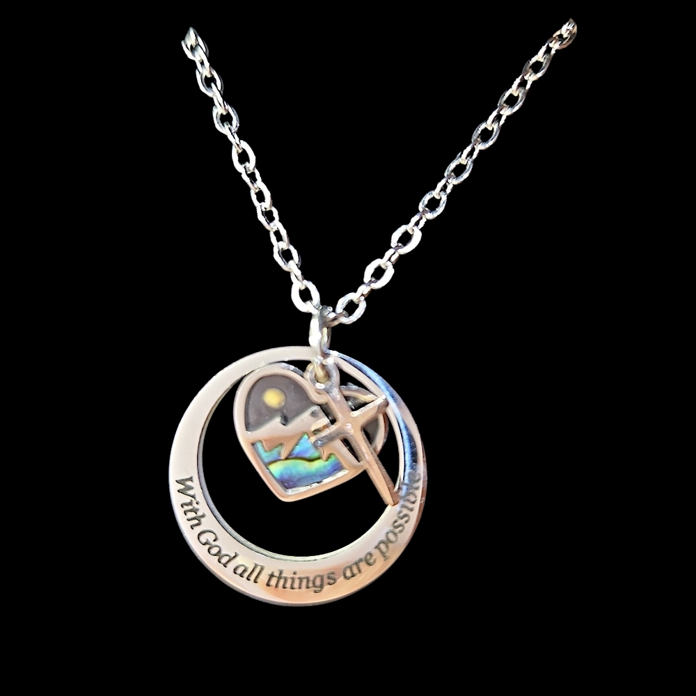 Stainless steel Mustard Seed Jewelry "with God all things are possible"